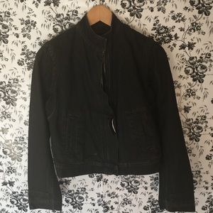 SLAB by Rick Owens Black Wax Women Jeans Jacket